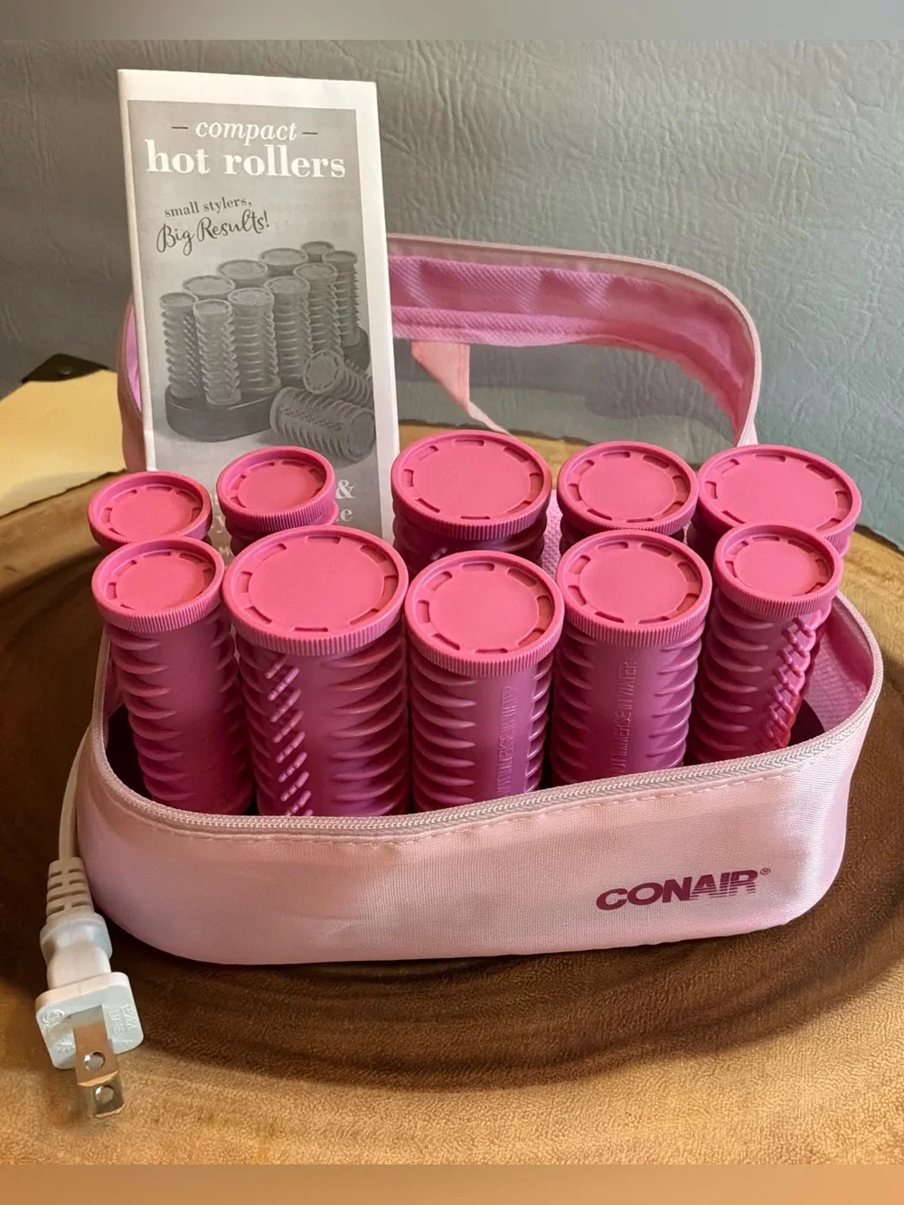 🌙✨Conair Pink Compact Hot Rollers Set
